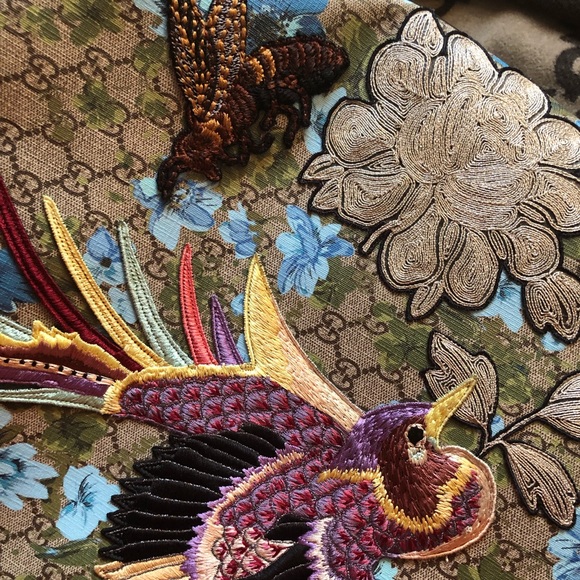 🐝SOLD🐝 RARE Gucci Bird&BeeBlooms SupremeBackpack - Picture 3 of 8